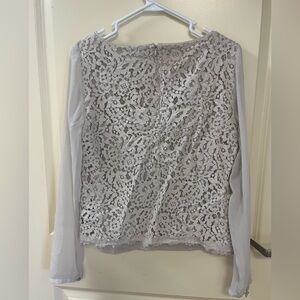 Ann Taylor Blouse - Sheer long sleeves - Size 6
